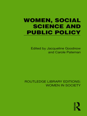 cover image of Women, Social Science and Public Policy